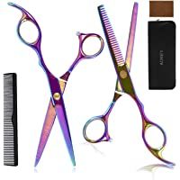 Los mejores  - Tijeras Peluquería Profesional- Tijeras Peluqueria Afiladas con Tijera Entresacar Peluqueria- Kit Tijeras Peluqueria…